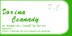 dorina csanady business card